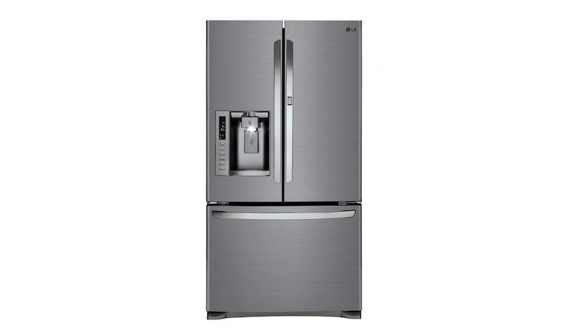 Front view of 613L Door-In-Door® French Door Fridge With Ice & Water Dispenser GF-D613PL